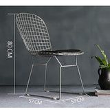 XINGPING-Furniture Chaise Creuse créative de Grillage, Chaise d'ordinateur Respirante de Fil d'acier, Chaise extérieure de Dossier, Chaise de Diamant de Diamant, Chaise dinante de Fer