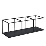 [en.casa] Table Console avec Système d'Étagère 4 Pièces Métal Résistant Montage Mural 120 x 80 x 32 cm Noir