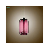 HomeLava Lustre Suspension en Verre E27 70W Lampe Abat-jour H34cm Luminaire Moderne Décoration, pour Salle,Cuisine,Salon,Chambre d’enfant (Bleu)