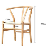 ZHANGZZ Chaises de salle à manger, Articles ménagers Chaises en bois, Chaise Nordic Bois Casual Chaise Y Corde Wishbone Chaise Tressé Net Red Milk Tea Shop Cafe Restaurant Chaise en bois massif Chaise