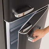 CREATE /FRIDGE STYLANCE/réfrigérateur Combi 244L Noir Design et style rétro vintage