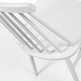 Kave Home - Chaise de Salle à Manger Tressia Blanc en Bois Massif de Caoutchouc