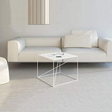 Canapé Side Table, Salon Fer Art Petite Table Carrée Bureau Salle de réunion Décoration Table basse Chambre Table de nuit (Color : Black)