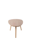 CLP Table Basse Herning I Table d'Appoint Design Plateau Élégant en MDF I 3 Pieds en Bois de Caoutchouc I Couleur : Nature, 120 cm