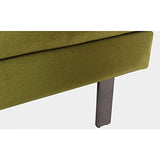 Paris Prix - Canapé 3 Places Velours Wisconsin 196cm Kaki