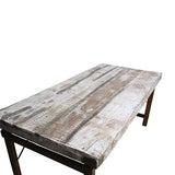 MATHI DESIGN Table Blanche Vintage Pliante