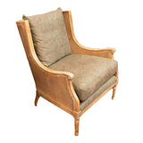 Amadeus Fauteuil Christie cannage et Cuir, Brown, Unique