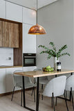 bamyum Suspension Luminaire en Metal de 30 cm, Plafonnier Vintage Peinte à la Main, Lustre Salon, Cuisine, Chambre, Salle à Manger, Couloir, Lampe Ronde E27, Suspension Luminaire, Éclairage Ton Cuivré