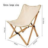 VVJYJF Chaise Pliante Extérieure,Toile Épaisse en Bois Massif Chaise Papillon Jardin Chaise de Camp de Plage Cadre en Aluminium et Tissu Oxford Léger Durable pour Camping Jardin