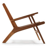 Kave Home - Fauteuil Grignoon avec accoudoirs en rotin et Structure en Bois Massif d'acacia pour Usage intérieur et extérieur