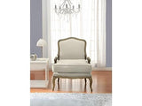 Vente-unique - Fauteuil bergère en Lin MAHAUX - Beige