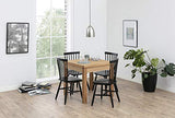 AC Design Furniture Susanne Chaises de Salle à Manger, Bois, Noir, L: 48 x l: 48,5 x H: 86 cm