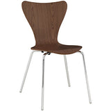 Modway Ernie Chaise de Cuisine et Salle à Manger Moderne en Bois Noyer