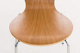 Chaise Empilable Calisto en Bois - Assise Ergonomique - Chaise de Salle d'Attente en Bois Chaise, Hauteur Assise 45 cm -Couleurs au Choix:, Couleur:chêne