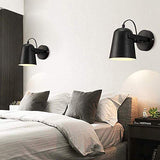 NZDY Creative Iron Nordic Applique Murale Éclairage de Chevet Appliques Murales E27 Base Lanterne Murale Luminaire Applique Murale Pour Salle À Manger Restaurant Café Applique Murale,Noir