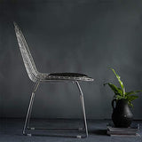 XINGPING-Furniture Chaise Creuse créative de Grillage, Chaise d'ordinateur Respirante de Fil d'acier, Chaise extérieure de Dossier, Chaise de Diamant de Diamant, Chaise dinante de Fer