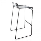 Hee - Tabouret de bar 75 noir/laqué/44x47x86cm/hauteur d'assise: 75cm/pour intérieur et extérieur