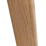 Meubletmoi Table de Repas Ronde 120 cm Plateau en céramique Blanc marbré et 4 Pieds inclinés Bois Clair - Style scandinave - Lilia