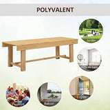 Outsunny Banc de Jardin 2 Places Style Rural Chic Assise à Lattes dim. 110L x 38l x 35H cm Bois de Sapin pré-huilé