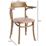 ixia.es Paire de chaises en bois et rotin