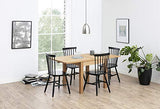 AC Design Furniture Susanne Chaises de Salle à Manger, Bois, Noir, L: 48 x l: 48,5 x H: 86 cm