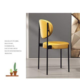 NJDT Chaise de Salle à Manger Pied en métal PU Surface avec Coussin Rembourré Designer Contemporain pour Bureau Salon Salle à Manger Cuisine (Couleur : Rouge)