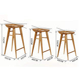 Zplyer Tabouret De Bar en Bois Métal Tabouret De Bar pour Les Cuisines Et Les Maisons Tabouret De Bar en Bois Massif Café, 40 * 40 * 75Cm