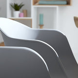Damiware Romeo Lot de 2 chaises avec accoudoirs Tendance rétro - Salle a Manger (Gris)