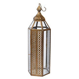 Lights4fun Lanterne Marocaine Artisanale de 48cm avec 50 Micro LED