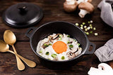 THE CHEF COLLECTION – Cocotte ronde, fonte naturelle non émaillée, pour cuisiner naturellement avec le goût authentique des aliments, 0.5 L,13,5x13,5x6,0 cm