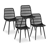 Fromm & Starck Chaise Design Scandinave De Salle À Manger Cuisine Salle D'attente Terrasse Visiteur Star_Seat_09 (150 kg Max, Siège 46,5 x 45,5 cm, Hauteur 44,5 cm, Coloris Noir, Plastique/Acier)