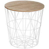 AC-Déco Table Basse Kumi - D 39.5 x 41 cm - Blanc
