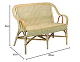 Tropic' Attitude Crapaud Canapé Calme-Toi, Rotin, Naturel, 57x103x84 cm