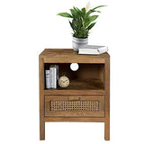 Rendez vous déco Table de Chevet en cannage Tiki