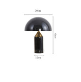 GENGJ Moderne Créatif en Forme De Champignon en Fer Forgé Table Lampe Salon Étude Hôtel 30 * 40 Cm Noir Or Lampe De Chevet,Black