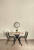 Kave Home - Chaise de Salle à Manger Lambton Marron Clair en Corde en Polyester et Pieds en Acier Noir pour Usage intérieur et extérieur