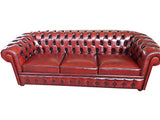 Trama Toscana Chesterfield Canapé 3 places en cuir véritable de haute qualité