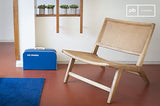 pib Fauteuil en cannage Thisted - Association Facile, Esthétique intemporelle, Produit 100% Bois | Un Fauteuil scandinave d'esprit Nature en cannage et chêne Massif - Brun Olive (L65 x H68 x P74 cm)
