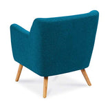 IDMarket - Fauteuil scandinave LIV en Tissu Bleu Canard