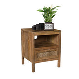 Rendez vous déco Table de Chevet en cannage Tiki