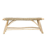 Banquette en Teck, 120cm x 30cm x 40cm, Naturel
