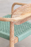 SKLUM Lot de 2 chaises de Salle à Manger Naele avec accoudoirs Vert Aquamarine