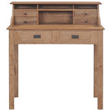 vidaXL Bureau Table d'Ordinateur Informatique Table d'Etude Table d'Ecriture Table de Travail Maison Salle d'Etude Bois de Teck Massif