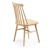 Kave Home - Chaise Tressia en Bois Massif de Caoutchouc