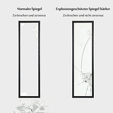 AUFHELLEN Miroir Mural sur Pied 120x30 cm HD Miroir avec Cadre avec Crochet pour Salon, Chambre ou Dressing (Noir)