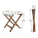 com-four® Tabouret Pliant en Bois - Chaise Pliante compacte - Tabouret Pliant Peu encombrant - Idéal pour Le Jardin, Le Camping (1 pièce - Tabouret Pliant Marron/Gris)