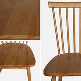 Alice's Home - Lot de 2 chaises Naturelles à barreaux en Bois d'hévéa. Romie. L 50.8 x P 44.2 x H 90cm