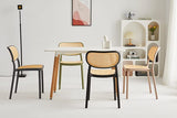 Kosmi - Chaise de Salle à Manger Beige Style Vintage