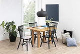 AC Design Furniture Susanne Chaises de Salle à Manger, Bois, Noir, L: 48 x l: 48,5 x H: 86 cm