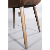 'Fauteuil design Coque "Chuck Honey Vintage Cuir Marron Clair